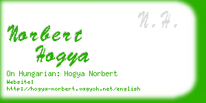 norbert hogya business card